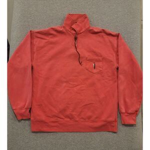Robert Graham Quarter‎ Zip Sweater Pocket Red Men's Size XL Pullover Classic